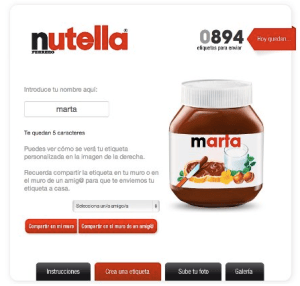 nutella fidelización de clientes
