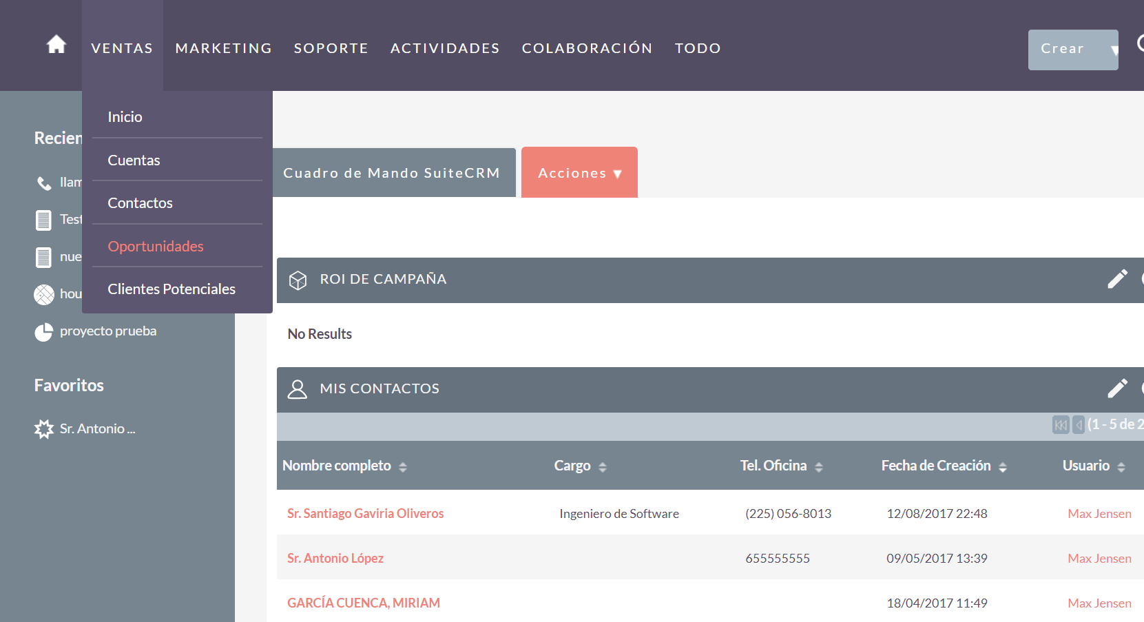 oportunidades con crm