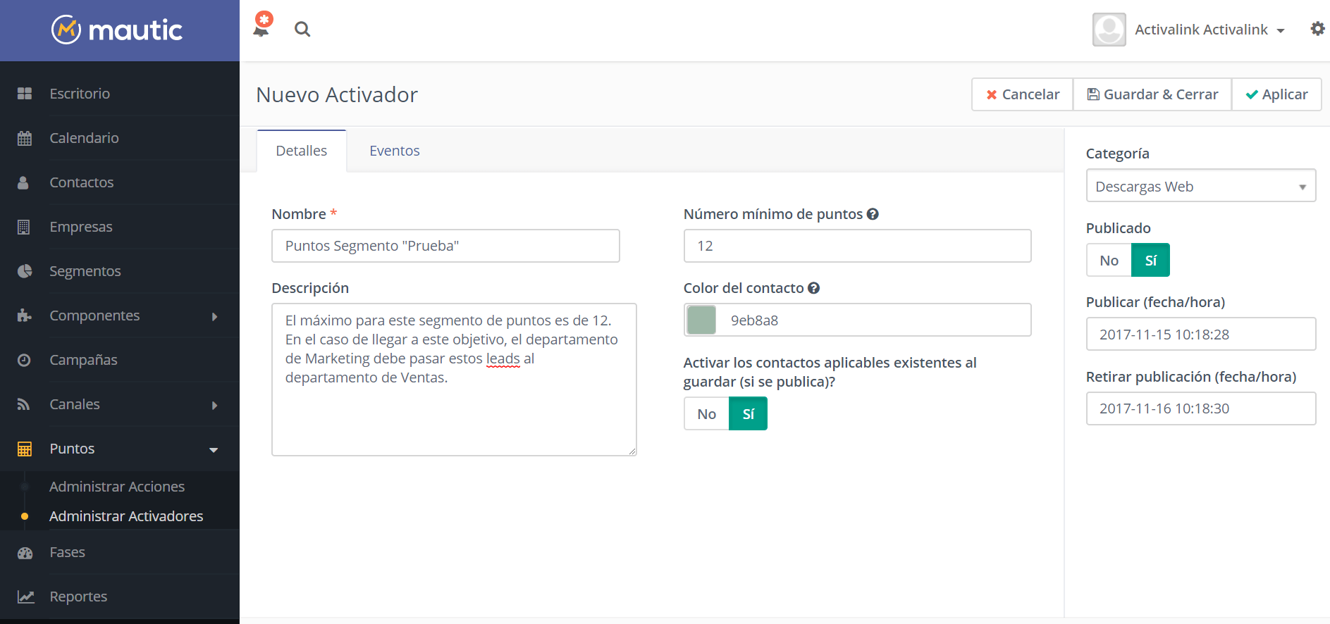 lead scoring en marketing automático